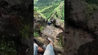 harihar fort trekking descending #hariharfort #trekking #harihargad #maharashtra