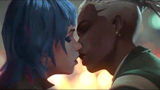 EKKO AND JINX KISS SCENE DANCING SCENE ARCANE SEASON 2 ACT 3 EP 7