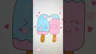 How to draw a cute ice cream Step by step drawing for kids