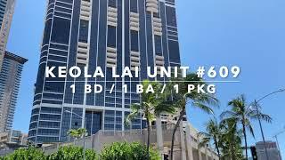 Fantastic 1 bd/1ba/1pkg in Kakaako Hawaii | Keola Lai - Unit 609  |  Kakaako, Hawaii