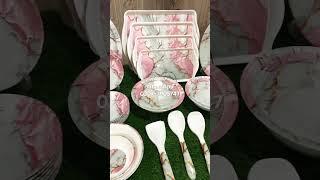 Pink Dinner set wholesale price #melamine #crockery #tableware #servingware #kitchenwareset