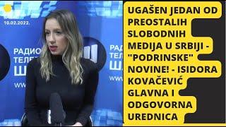 UGAŠEN JEDAN OD PREOSTALIH SLOBODNIH MEDIJA U SRBIJI - PODRINSKE NOVINE! - ISIDORA KOVAČEVIĆ -10.02.