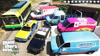 GTA 5 - Stealing SERVICE VEHICLES with Franklin! (Real Life Cars #100)