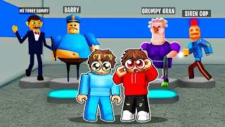 Cash and Nico VS EVERYONE in Barry's Prison Run Obby Roblox