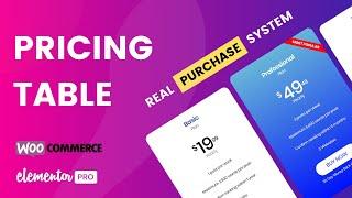 [Elementor+WooCommerce] Make 100% FUNCTIONAL Pricing Table
