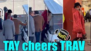 Taylor Swift shows up at Arrowhead Stadium to cheer on Travis Kelce before Chiefs game