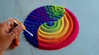 Happy New Year Rangoli Designs 2025 | Satisfying video | नववर्ष रंगोली | sand art