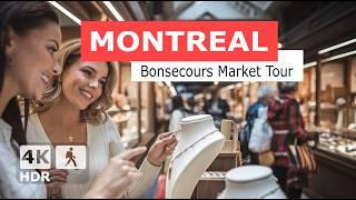 [ 4K ] Exploring Bonsecours Market: A Hidden Gem in Montreal  | Quebec, Canada 