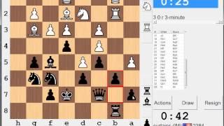 3 minute chess #172: GM Andrei Rychagov vs IM Greg Shahade - Nimzo Indian Defense
