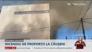 Incendiu la un centru comercial din oraşul Căuşeni