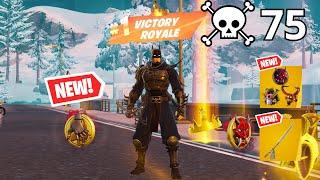 75 Elimination NINJA KNIGHT "BATMAN" Solo Vs Squads Zero Build Gameplay(NEW Fortnite Chapter 6)