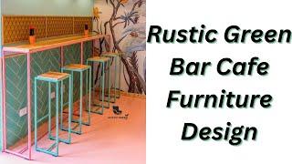 Rustic Green Bar Cafe Furniture