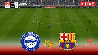 ALAVES vs BARCELONA : Live | Spain La Liga 24/25 | Full Match | PES Game Simulation