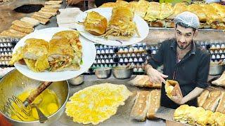 Most Popular Best anday wala burger in Lahore Street Food | Famous Mansoor Ali Fast Food