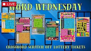 LIVE-STREAMING WHILE COMPLETING CROSSWORD SCRATCH OFF LOTTERY TICKETS