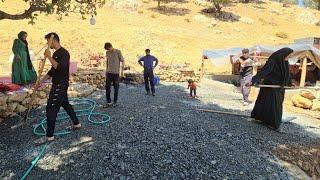 Beautifying Our New Home's Backyard: Amir and Family's Sand Transformation!