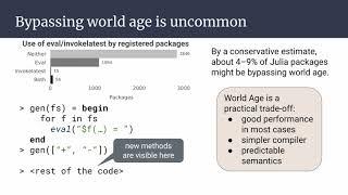 World Age in Julia: Optimizing Method Dispatch in the Presence of Eval