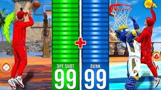 I broke NBA2K25 with a 99 DUNK + 99 3PT Rating Build... (half court greens & crazy contact dunks)