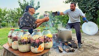 Daily Life Documentary: Embracing Caucasian Heritage and Jar Pilaf Recipe in a Remote Village