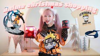 HUGE anime christmas shopping haul with friends!!  (naruto, animal crossing, demon slayer)