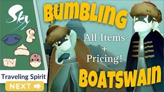 Bumbling Boatswain PRICES - Captain Cloak, Acorn Beanie + MORE!  Traveling Spirits - Sky CotL