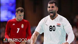 Egypt fends off Hungary's late rally in men's handball group play | Paris Olympics | NBC Sports