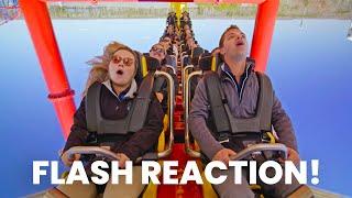 We Rode North America's First Super Boomerang! On-Ride Reaction to Flash Vertical Velocity!