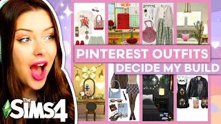 Using PINTEREST OUTFITS to Decide My Build in The Sims 4