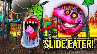 SLIDE EATER EATS PEPPA PIG? (ON CAMERA)