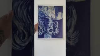 Jesse Blacks monochromatic cowgirl paintings
