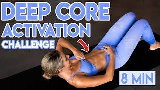 DEEP CORE ACTIVATION CHALLENGE (Pilates Abs) | 8 min Pilates Workout