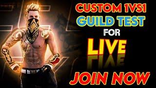 CUSTOM 1VS1 GUILD TEST JOIN NOW #FREEFIRELIVE #sahedgaming