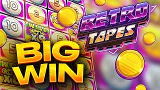 Top 5 biggest wins in the Retro Tapes slot machine / Biggest wins made by streamers