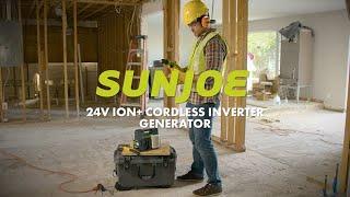 24V-300WI - Sun Joe Cordless Hot-Swap Powered Inverter Generator Power Station - Live Demo