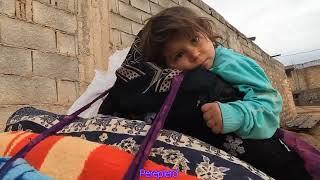poor mother and daughters thrown out by the evil landlord