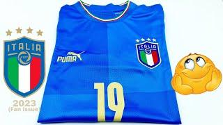 Italia football shirt HOME kit 2022/2023 (#19 Bonucci) Unboxing & Review / ASMR