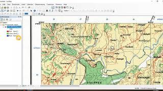 ArcGIS tutorial #4: How to Geo - Referencing on the Topomap  || How to Define Co - ordinate System