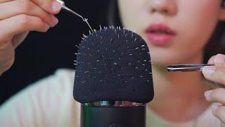 [ASMR] Removing the thorns stuck on the mic | Layered with inaudible whispering *Intense sounds*