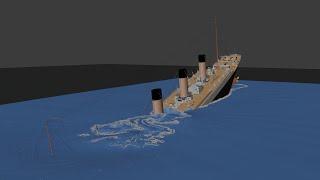 Titanic Sinking Fluid Simulation | BLENDER SIMULATION