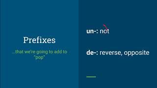 Video #1: -POP-, Prefixes, and Suffixes