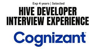 Cognizant Hive Developer Interview Questions and Answers