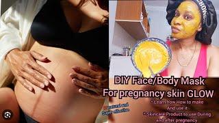 BEST DIY FACE AND BODY MASK FOR BEFORE & AFTER PREGNANCY SKIN GLOW #diy #howto #pregnancy #skincare