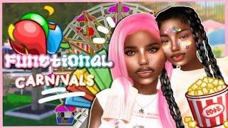 this mod adds functional carnivals to the sims 4  | sims 4 mod showcase |  backyard carnival pack