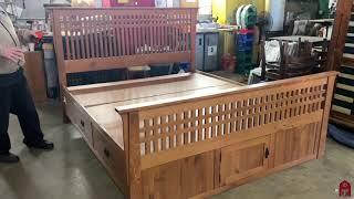 Amish Made Bungalow Craftsman Mission Chest Beds Oak or Cherry 1000 pieces STOCKED on Sale Now 2025