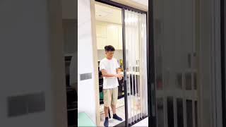 Crystal folding doors.