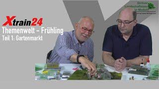 Themenwelt Frühling Teil 1. Frank Buttig und Thorsten Ströver bauen einen Gartenmarkt.