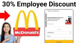 How to Use McDonald's Employee discount On McDonald's App 2024