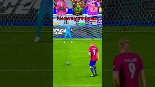 Norway vs Spain Penalty and Free Kick Challenge #shorts #football #fc24