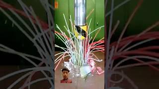 crushing candle and cryone with hydrolic press#hydraulicpress #shorts #satisfying #viral