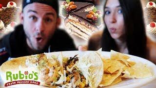 THE RUBIOS TACO PARTY! (OUR FIRST TIME EATING VEGAN CAKE)